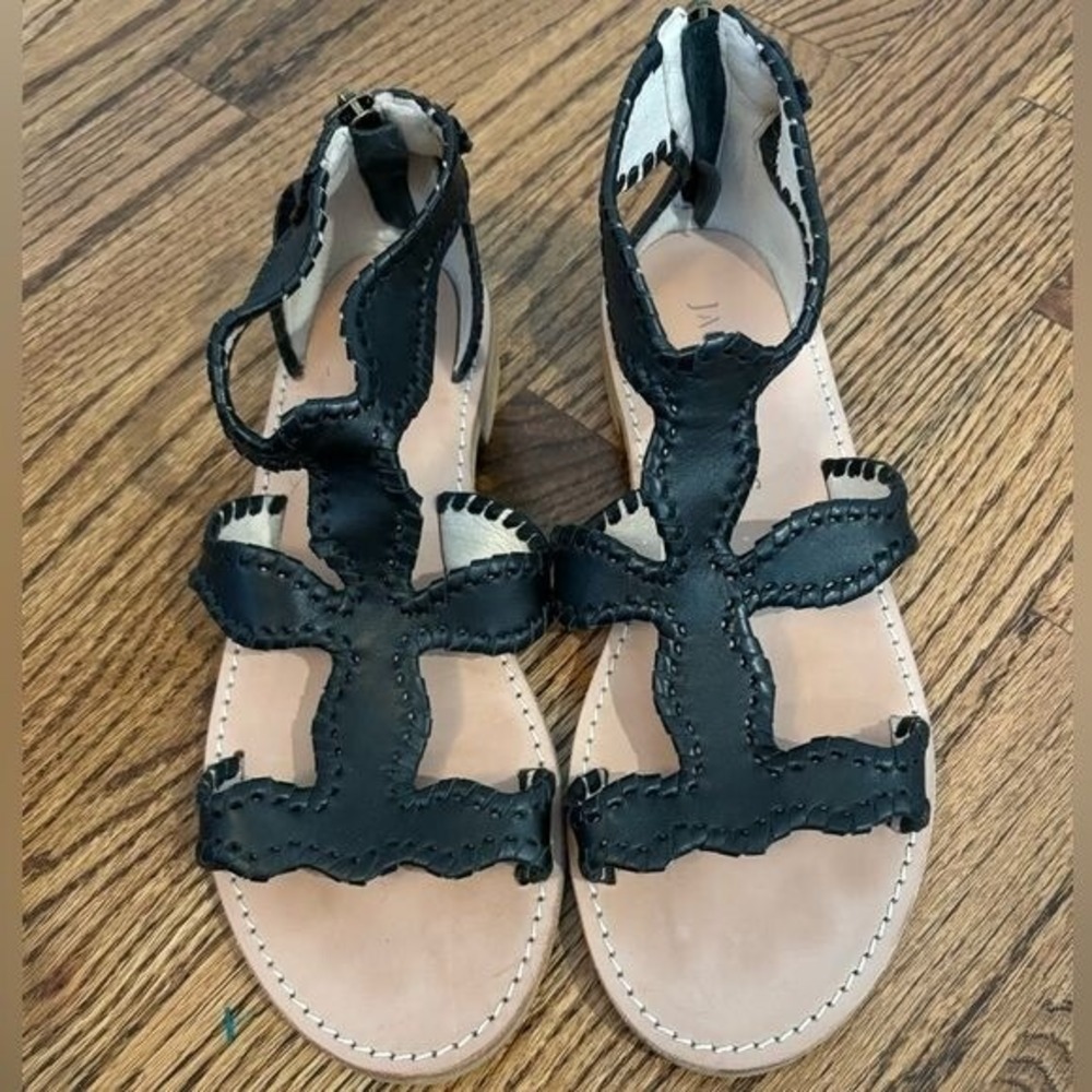 Jack Rogers | Jackie Gladiator Flat Sandals Zip Sz 7.5 - Picture 3 of 6